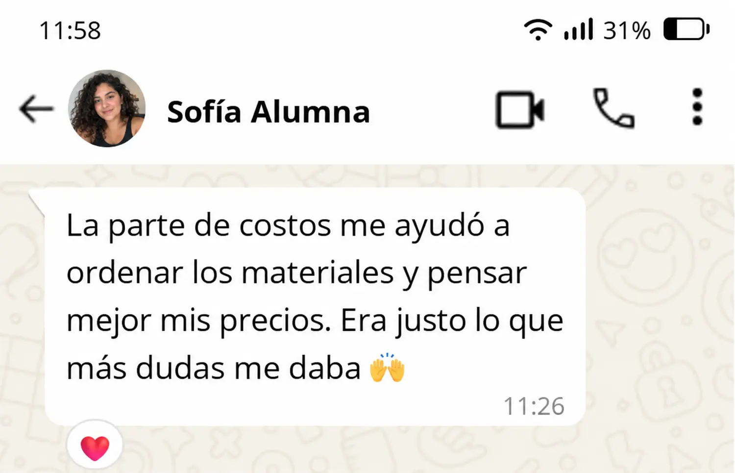 Testimonio de clienta 3