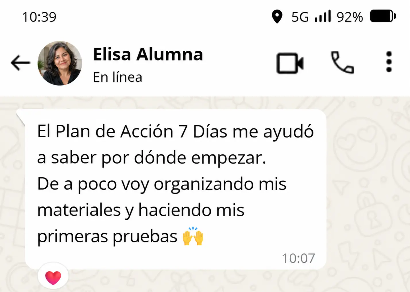 Testimonio de clienta 7